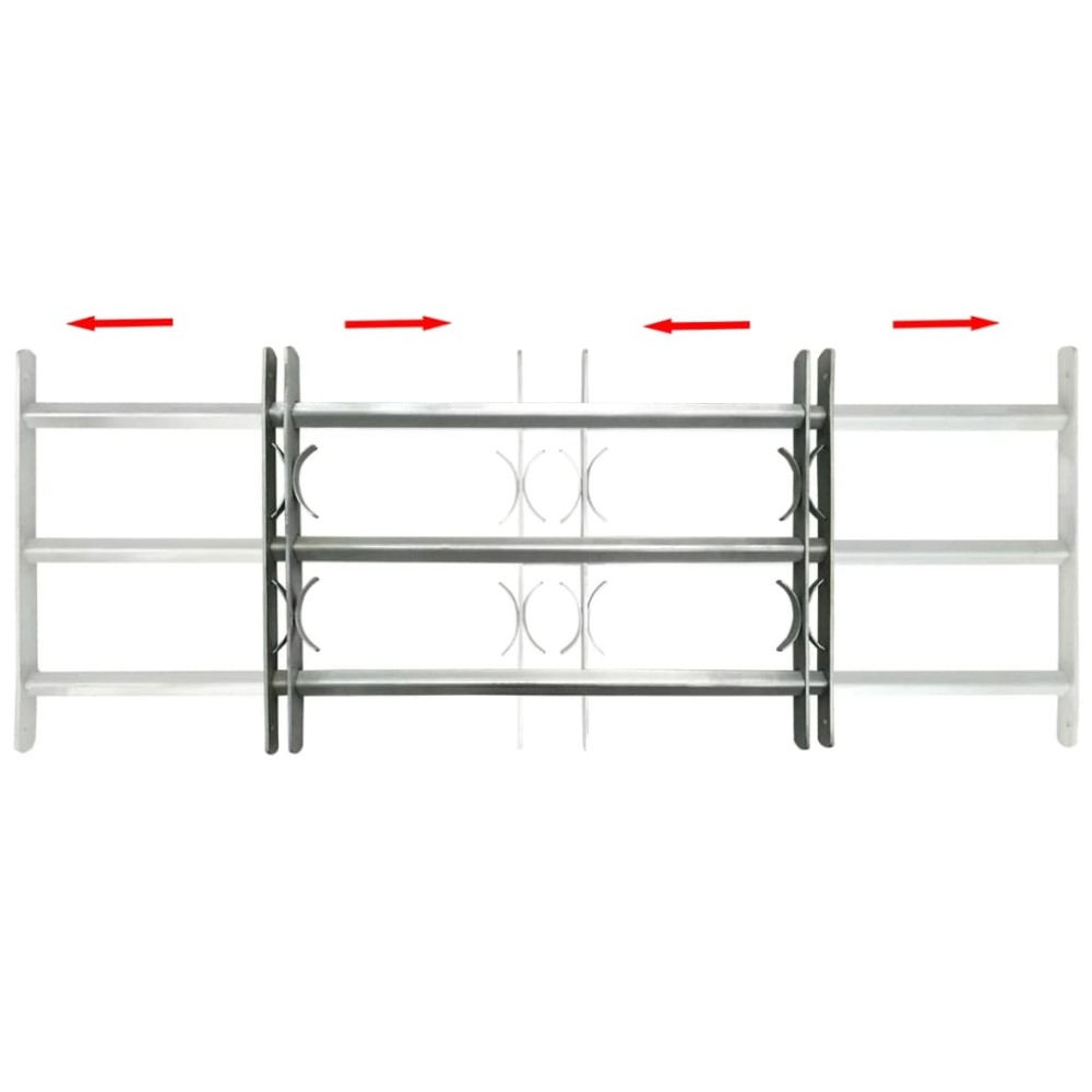 Grilaj de siguranță pentru ferestre cu 3 bare transversale 500-650 mm