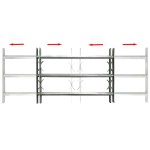 Grilaj de siguranță pentru ferestre cu 3 bare transversale 1000-1500mm Grilaj de siguranță pentru ferestre cu 3 bare transversale 1000-1500mm