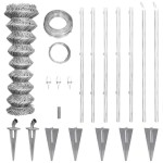 vidaXL Gard din plasă cu stâlpi și țăruși, 15 x 0,8 m, oțel galvanizat vidaXL Gard din plasă cu stâlpi și țăruși, 15 x 0,8 m, oțel galvanizat