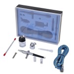 Set aerograf cu vas de sticlă, duze 0,2 / 0,3 / 0,5 mm Set aerograf cu vas de sticlă, duze 0,2 / 0,3 / 0,5 mm