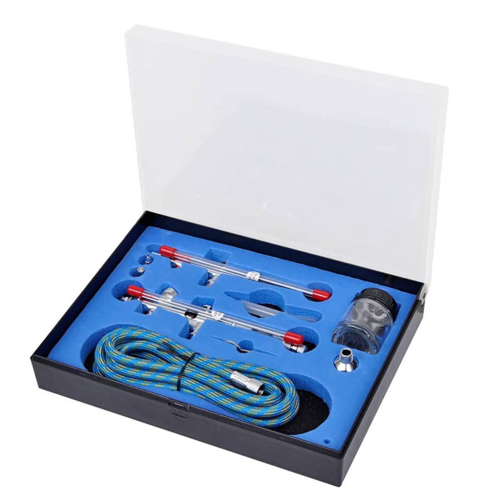 Set aerograf cu 2 pistoale de pulverizare