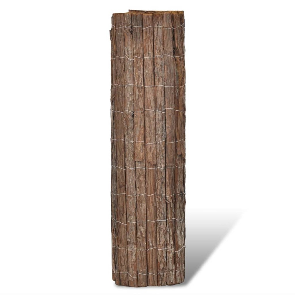 vidaXL Gard din scoarță de copac, 400 x 100 cm