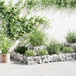 vidaXL Jardinieră gabion, 120 x 120 x 20 cm, oțel galvanizat vidaXL Jardinieră gabion, 120 x 120 x 20 cm, oțel galvanizat