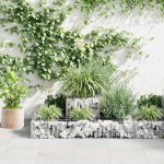 vidaXL Jardinieră gabion, 120 x 120 x 20 cm, oțel galvanizat vidaXL Jardinieră gabion, 120 x 120 x 20 cm, oțel galvanizat