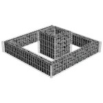 vidaXL Jardinieră gabion, 120 x 120 x 20 cm, oțel galvanizat vidaXL Jardinieră gabion, 120 x 120 x 20 cm, oțel galvanizat