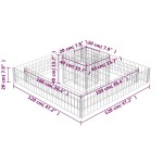 vidaXL Jardinieră gabion, 120 x 120 x 20 cm, oțel galvanizat vidaXL Jardinieră gabion, 120 x 120 x 20 cm, oțel galvanizat