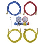 Set manometru presiune cu 4 căi, pentru aer condiționat Set manometru presiune cu 4 căi, pentru aer condiționat
