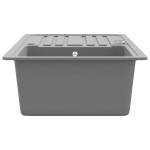 Chiuvetă bucătărie granit, bazin unic cu scurgere, reversibilă, gri Chiuvetă bucătărie granit, bazin unic cu scurgere, reversibilă, gri