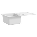 Chiuvetă bucătărie granit, bazin unic cu scurgere, reversibilă, gri Chiuvetă bucătărie granit, bazin unic cu scurgere, reversibilă, gri