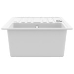 Chiuvetă bucătărie granit, bazin unic cu scurgere, reversibilă, gri Chiuvetă bucătărie granit, bazin unic cu scurgere, reversibilă, gri