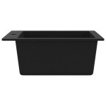 vidaXL Chiuvetă bucătărie suprapusă, cu un singur bazin, negru, granit vidaXL Chiuvetă bucătărie suprapusă, cu un singur bazin, negru, granit