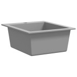 vidaXL Chiuvetă bucătărie suprapusă, cu un singur bazin, gri, granit vidaXL Chiuvetă bucătărie suprapusă, cu un singur bazin, gri, granit