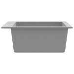 vidaXL Chiuvetă bucătărie suprapusă, cu un singur bazin, gri, granit vidaXL Chiuvetă bucătărie suprapusă, cu un singur bazin, gri, granit