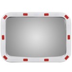 Oglindă de trafic convexă dreptunghiulară, 40 x 60 cm, cu reflectoare Oglindă de trafic convexă dreptunghiulară, 40 x 60 cm, cu reflectoare