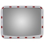 Oglindă de trafic convexă dreptunghiulară, 60 x 80 cm, cu reflectoare Oglindă de trafic convexă dreptunghiulară, 60 x 80 cm, cu reflectoare