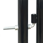 vidaXL Poartă de gard cu o ușă, negru, 300x125 cm vidaXL Poartă de gard cu o ușă, negru, 300x125 cm
