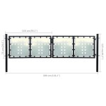 vidaXL Poartă de gard cu o ușă, negru, 300x125 cm vidaXL Poartă de gard cu o ușă, negru, 300x125 cm