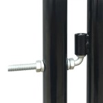 vidaXL Poartă de gard cu o ușă, negru, 300x225 cm vidaXL Poartă de gard cu o ușă, negru, 300x225 cm