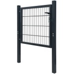 vidaXL Poartă pentru gard 2D (simplă), gri antracit, 106x130 cm vidaXL Poartă pentru gard 2D (simplă), gri antracit, 106x130 cm