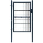 vidaXL Poartă pentru gard 2D (simplă), gri antracit, 106x230 cm