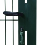 vidaXL Poartă pentru gard 2D (simplă), verde, 106x170 cm
