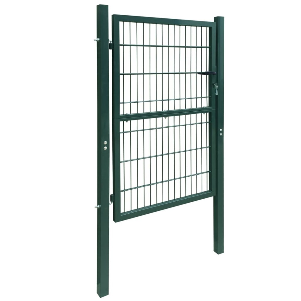 vidaXL Poartă pentru gard 2D (simplă), verde, 106x190 cm