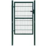 vidaXL Poartă pentru gard 2D (simplă), verde, 106x190 cm vidaXL Poartă pentru gard 2D (simplă), verde, 106x190 cm