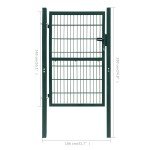 vidaXL Poartă pentru gard 2D (simplă), verde, 106x190 cm vidaXL Poartă pentru gard 2D (simplă), verde, 106x190 cm