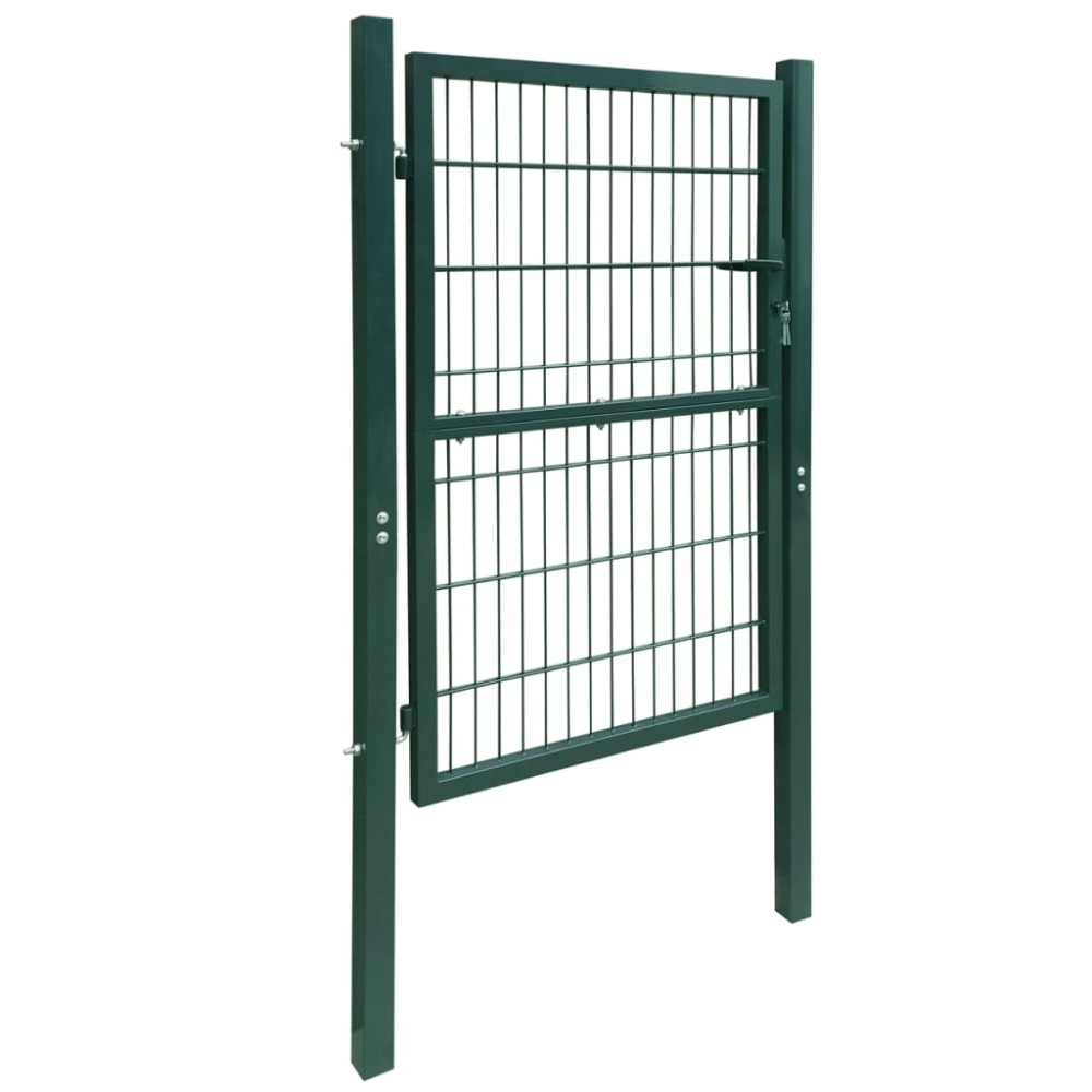 vidaXL Poartă pentru gard 2D (simplă), verde, 106x230 cm