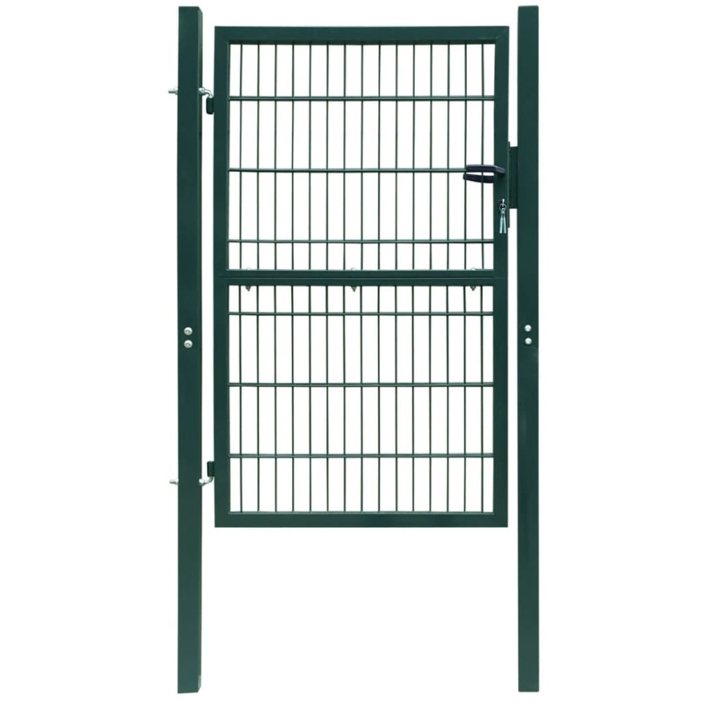 vidaXL Poartă pentru gard 2D (simplă), verde, 106x230 cm