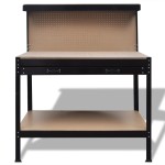 Banc de lucru cu placă cu cârlige și sertar Banc de lucru cu placă cu cârlige și sertar