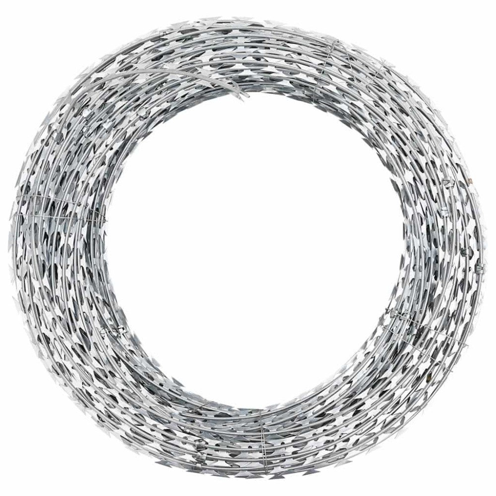 vidaXL Sârmă ghimpată BTO-22 Concertina cu lame, 60 m, oțel galvanizat