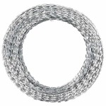 vidaXL Sârmă ghimpată BTO-22 Concertina cu lame, 60 m, oțel galvanizat vidaXL Sârmă ghimpată BTO-22 Concertina cu lame, 60 m, oțel galvanizat