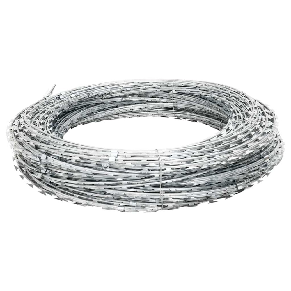 vidaXL Sârmă ghimpată BTO-22 Concertina cu lame, 100 m oțel galvanizat