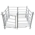 vidaXL Țarc pentru oi cu 4 panouri, oțel galvanizat, 137 x 137 x 92 cm