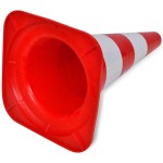Conuri de trafic reflectorizante, roșu și alb, 50 cm, 10 buc. Conuri de trafic reflectorizante, roșu și alb, 50 cm, 10 buc.