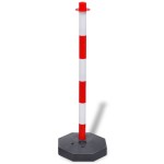 Set stâlp semnalizare trafic, cu lanț din plastic, 10 m Set stâlp semnalizare trafic, cu lanț din plastic, 10 m