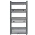 Radiator port-prosop încălzire centrală baie, drept, gri, 600x1160 mm Radiator port-prosop încălzire centrală baie, drept, gri, 600x1160 mm