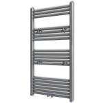 Radiator port-prosop încălzire centrală baie, drept, gri, 600x1160 mm Radiator port-prosop încălzire centrală baie, drept, gri, 600x1160 mm