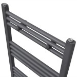 Radiator port-prosop încălzire centrală baie, drept, gri, 600x1160 mm Radiator port-prosop încălzire centrală baie, drept, gri, 600x1160 mm
