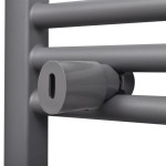 Radiator port-prosop încălzire centrală baie, drept, gri, 600x1160 mm Radiator port-prosop încălzire centrală baie, drept, gri, 600x1160 mm