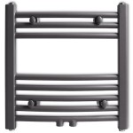 Radiator port-prosop încălzire centrală baie, curbat, 480x480 mm, gri Radiator port-prosop încălzire centrală baie, curbat, 480x480 mm, gri