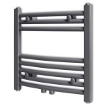 Radiator port-prosop încălzire centrală baie, curbat, 480x480 mm, gri Radiator port-prosop încălzire centrală baie, curbat, 480x480 mm, gri