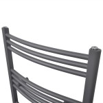 Radiator port-prosop încălzire centrală baie, curbat, 480x480 mm, gri Radiator port-prosop încălzire centrală baie, curbat, 480x480 mm, gri