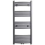 Radiator port-prosop încălzire centrală, curbat, 500 x 1160 mm, gri Radiator port-prosop încălzire centrală, curbat, 500 x 1160 mm, gri