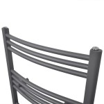 Radiator port-prosop încălzire centrală, curbat, 500 x 1160 mm, gri Radiator port-prosop încălzire centrală, curbat, 500 x 1160 mm, gri