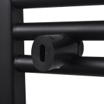 Radiator port-prosop încălzire centrală baie, drept, negru, 480x480 mm Radiator port-prosop încălzire centrală baie, drept, negru, 480x480 mm