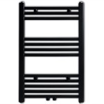 Radiator port-prosop încălzire centrală baie drept negru 500 x 764 mm Radiator port-prosop încălzire centrală baie drept negru 500 x 764 mm