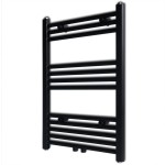 Radiator port-prosop încălzire centrală baie drept negru 500 x 764 mm Radiator port-prosop încălzire centrală baie drept negru 500 x 764 mm