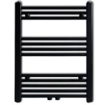 Radiator port-prosop încălzire centrală baie drept negru 600 x 764 mm Radiator port-prosop încălzire centrală baie drept negru 600 x 764 mm